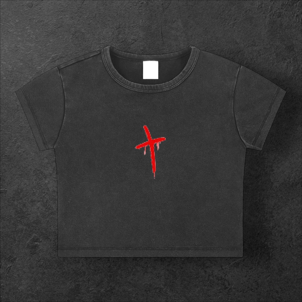 women's MDRN Washed Crop Top