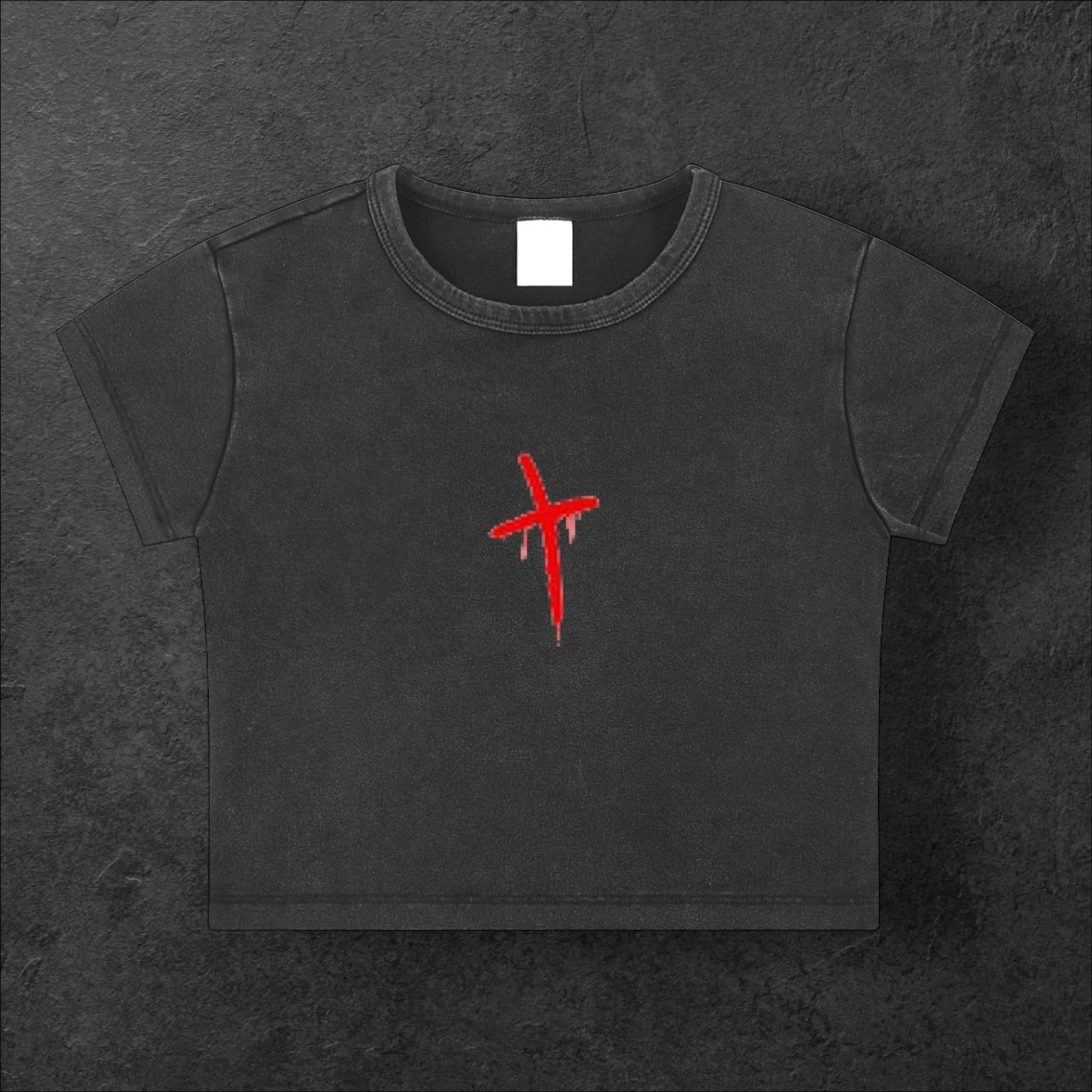 women's MDRN Washed Crop Top