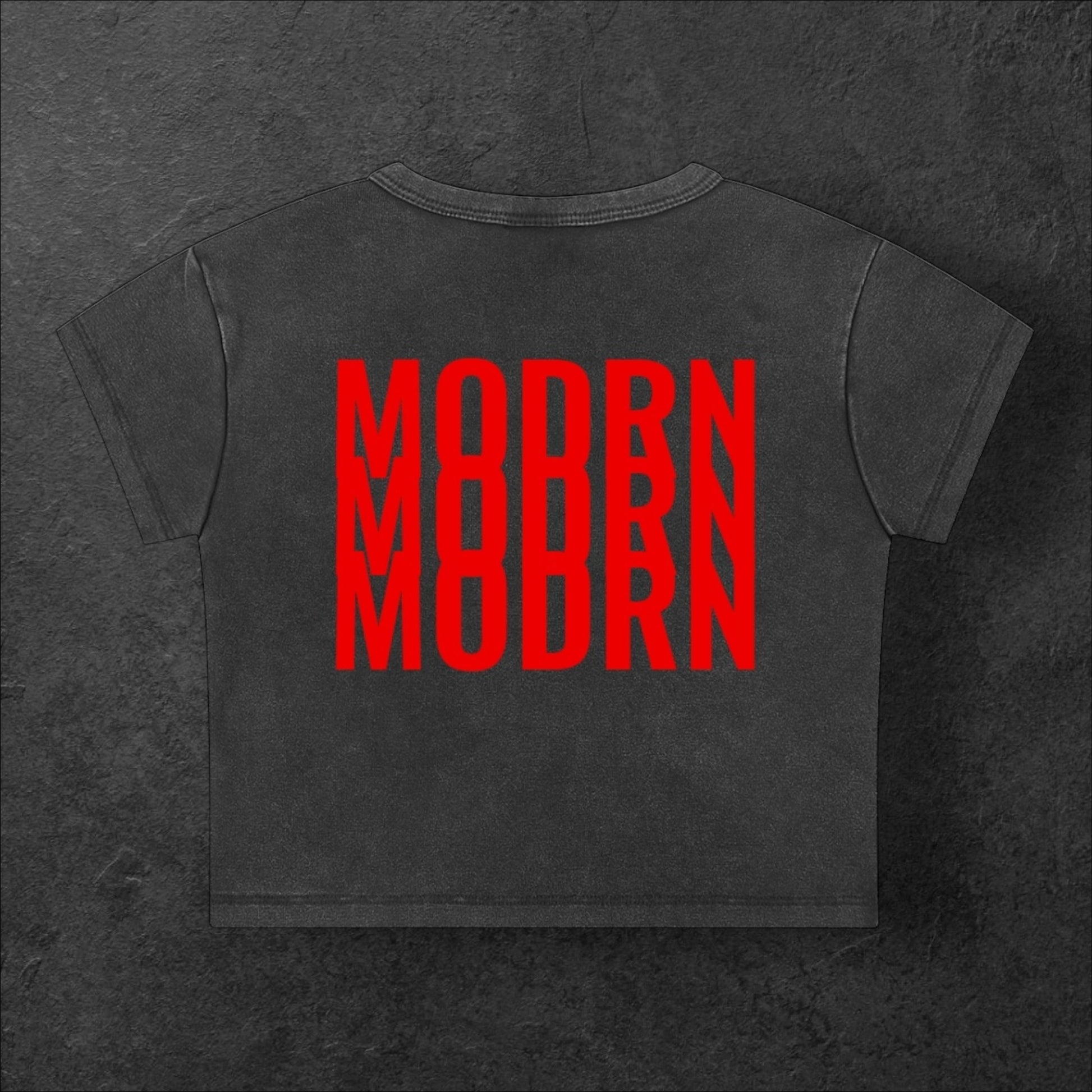 women's MDRN Washed Crop Top